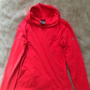 Nike drifit cowl pink small long sleeve shirt